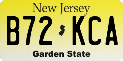 NJ license plate B72KCA