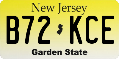 NJ license plate B72KCE