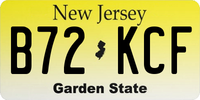 NJ license plate B72KCF