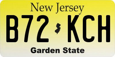 NJ license plate B72KCH