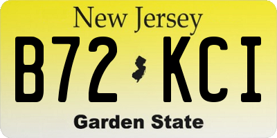 NJ license plate B72KCI