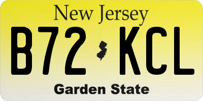 NJ license plate B72KCL