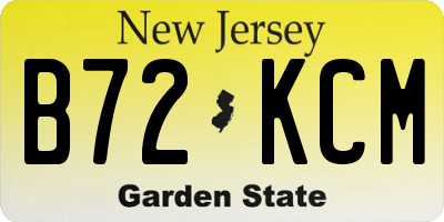 NJ license plate B72KCM