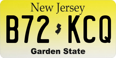 NJ license plate B72KCQ