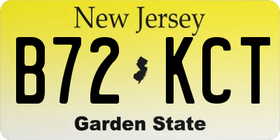 NJ license plate B72KCT