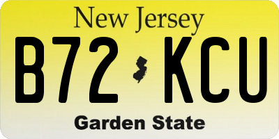 NJ license plate B72KCU