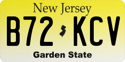 NJ license plate B72KCV