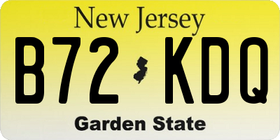 NJ license plate B72KDQ