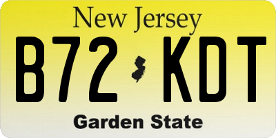 NJ license plate B72KDT