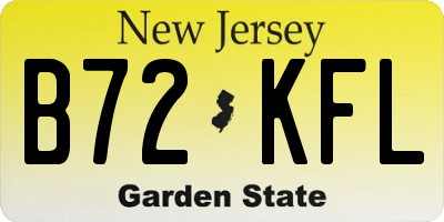 NJ license plate B72KFL