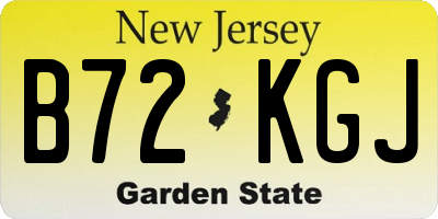 NJ license plate B72KGJ