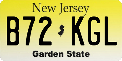NJ license plate B72KGL