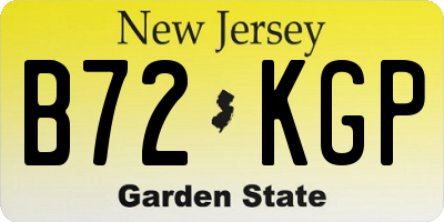 NJ license plate B72KGP