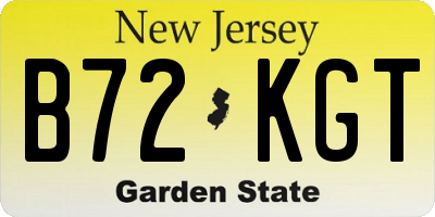 NJ license plate B72KGT