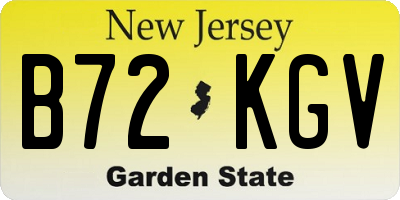 NJ license plate B72KGV
