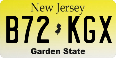 NJ license plate B72KGX