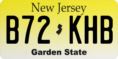 NJ license plate B72KHB
