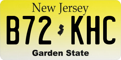 NJ license plate B72KHC