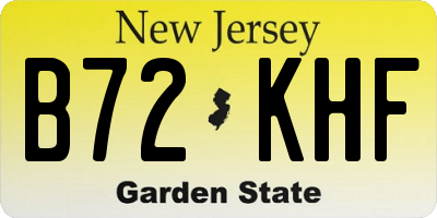 NJ license plate B72KHF