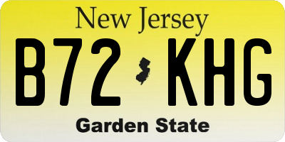 NJ license plate B72KHG