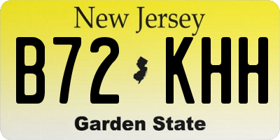 NJ license plate B72KHH