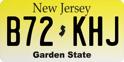 NJ license plate B72KHJ