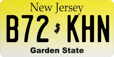 NJ license plate B72KHN
