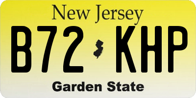 NJ license plate B72KHP