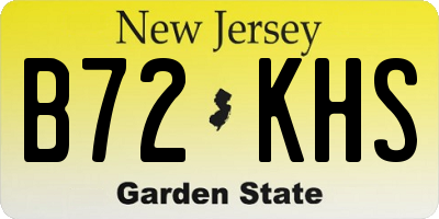 NJ license plate B72KHS