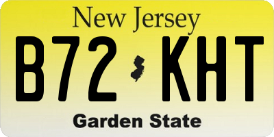 NJ license plate B72KHT