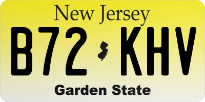 NJ license plate B72KHV