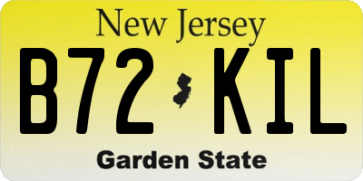NJ license plate B72KIL