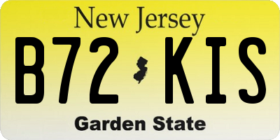 NJ license plate B72KIS