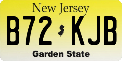NJ license plate B72KJB