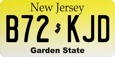 NJ license plate B72KJD