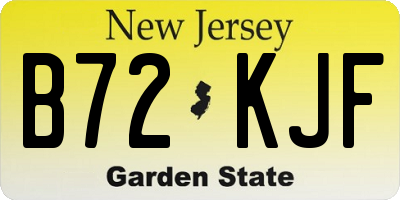 NJ license plate B72KJF