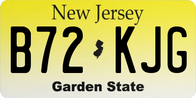 NJ license plate B72KJG