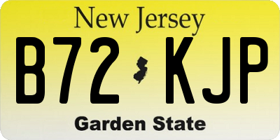 NJ license plate B72KJP