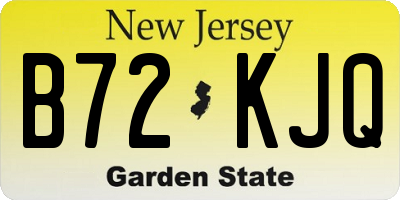 NJ license plate B72KJQ