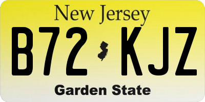NJ license plate B72KJZ