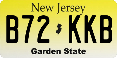 NJ license plate B72KKB