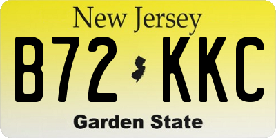 NJ license plate B72KKC
