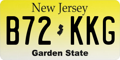 NJ license plate B72KKG