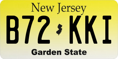 NJ license plate B72KKI