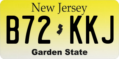 NJ license plate B72KKJ