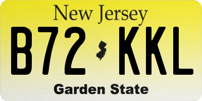NJ license plate B72KKL