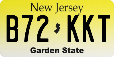 NJ license plate B72KKT