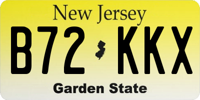 NJ license plate B72KKX