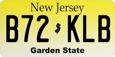 NJ license plate B72KLB