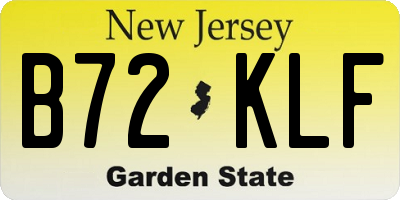 NJ license plate B72KLF